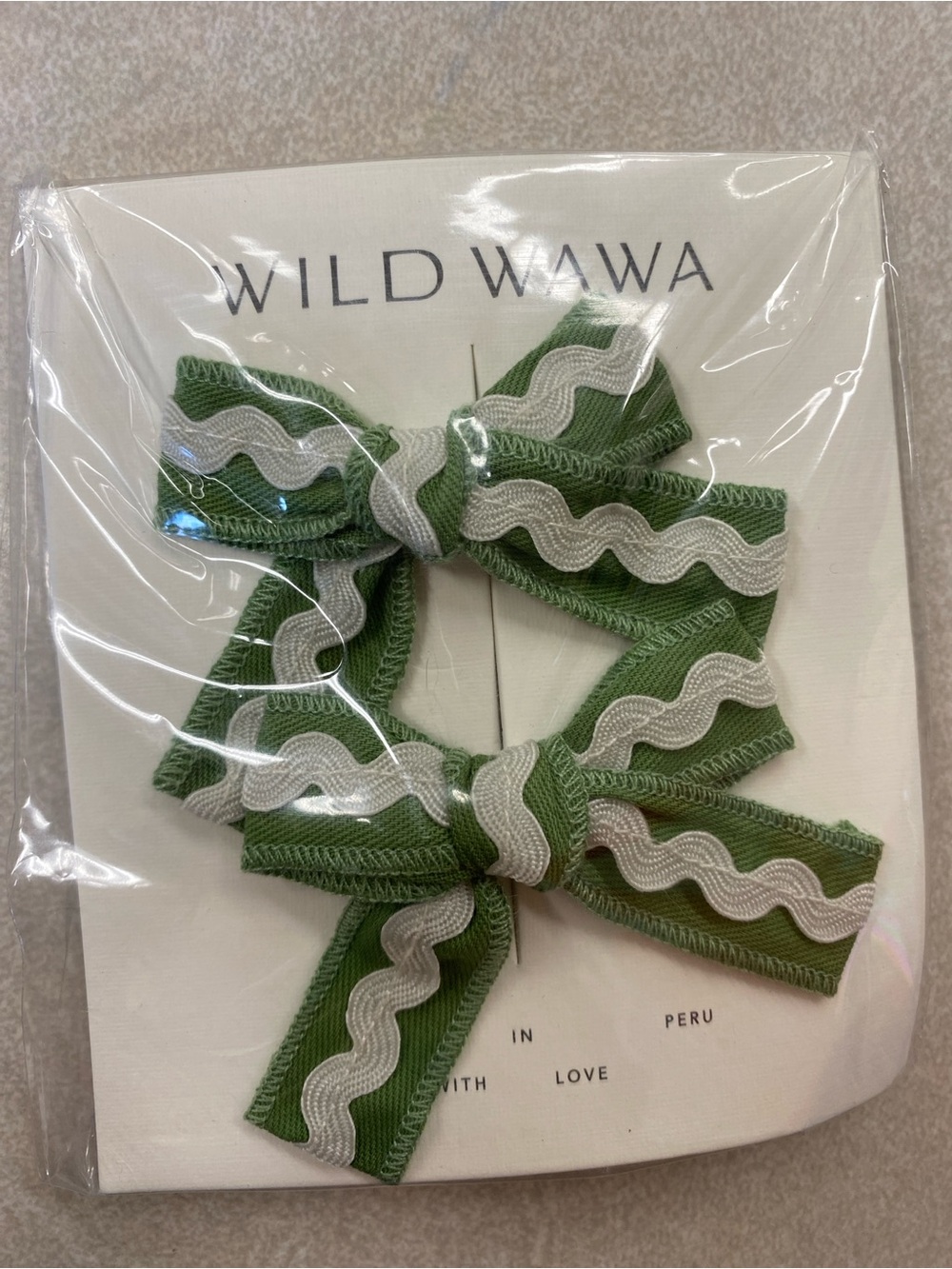 Wild Wawa La Vie en Palm Rickrack Clip Set / NIB
